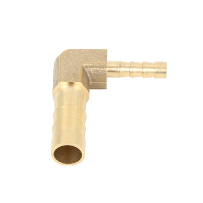 Harfington 2 Pcs 8mm to 4mm Brass Barb Hose 90 Degree L Shape Reducer Splicer Fitting for Car