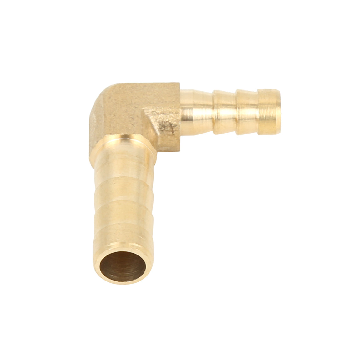 Harfington 8mm to 6mm Brass Barb Hose 90 Degree L Shape Reducer Splicer Fitting for Car