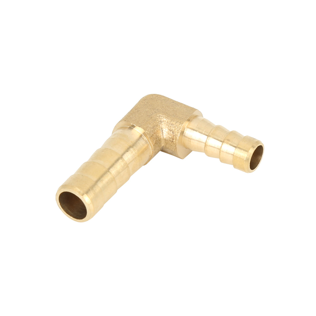 Harfington 8mm to 6mm Brass Barb Hose 90 Degree L Shape Reducer Splicer Fitting for Car