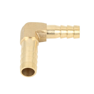 Harfington 10mm to 8mm Brass Barb Hose 90 Degree L Shape Reducer Splicer Fitting for Car