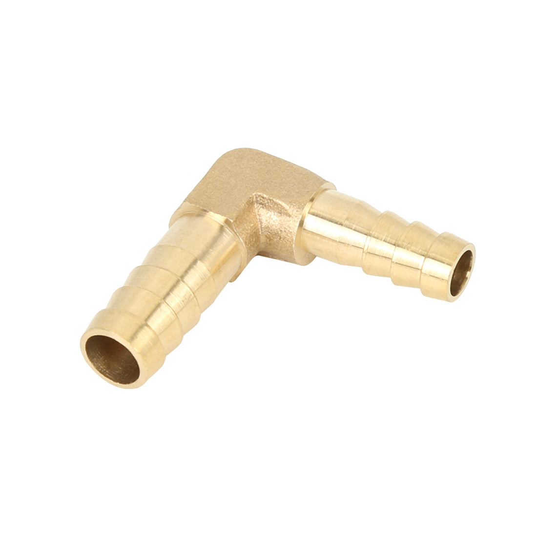 Harfington 10mm to 8mm Brass Barb Hose 90 Degree L Shape Reducer Splicer Fitting for Car