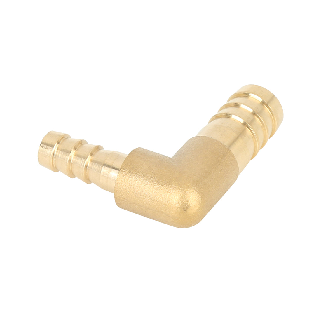 Harfington 12mm to 8mm Brass Barb Hose 90 Degree L Shape Reducer Splicer Fitting for Car