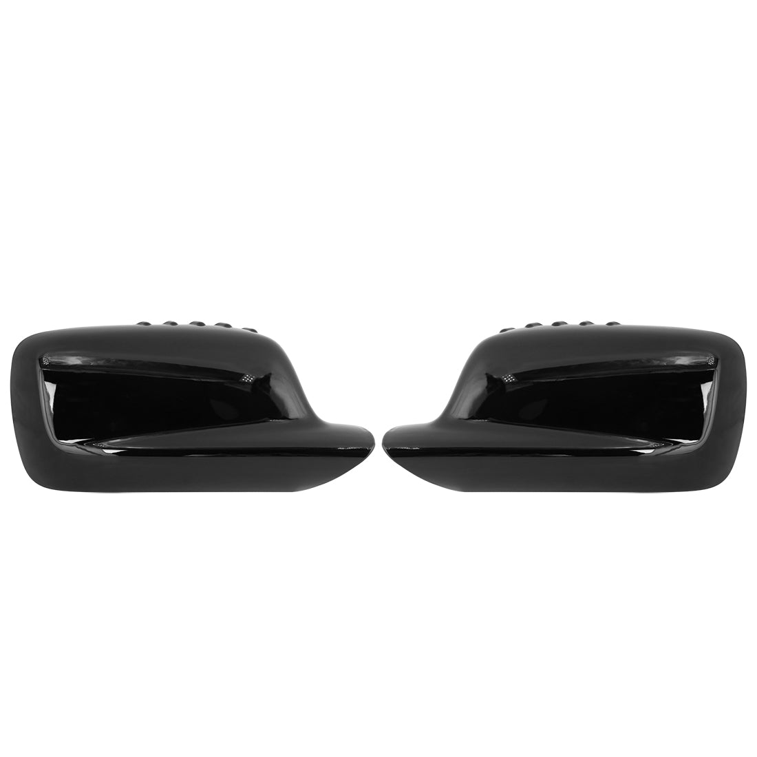 X AUTOHAUX 2Pcs Car Mirror Covering Cap Replacement for BMW E46 E65 E66 745i 750i 323Ci 325Ci 328Ci Gloss Black 51167074236,51167074235