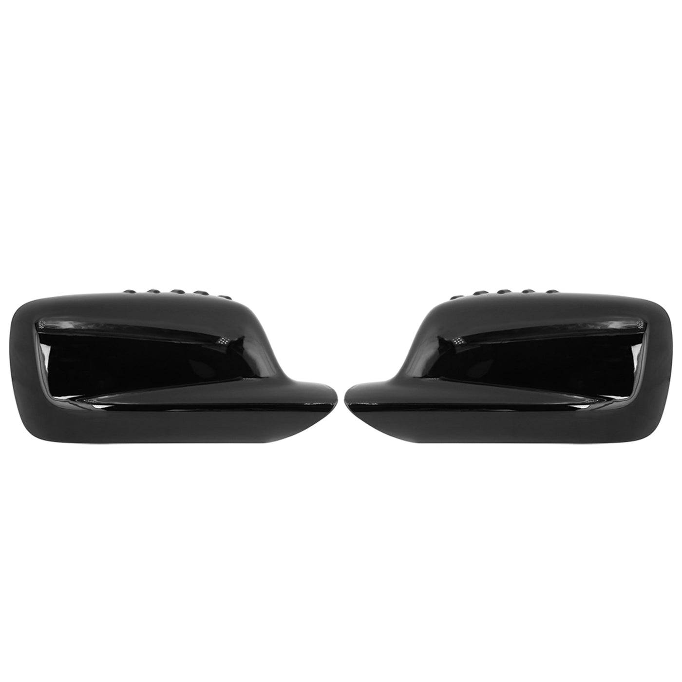 X AUTOHAUX 2Pcs Car Mirror Covering Cap Replacement for BMW E46 E65 E66 745i 750i 323Ci 325Ci 328Ci Gloss Black 51167074236,51167074235