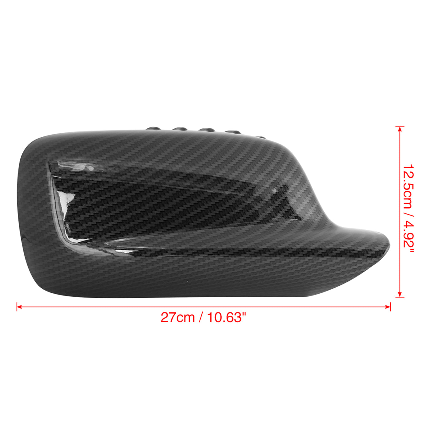 X AUTOHAUX 2Pcs Car Mirror Covering Cap Replacement for BMW E46 E65 E66 745i 750i 323Ci 325Ci 328Ci Carbon Fiber Pattern 51167074236,51167074235