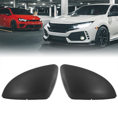 Harfington Pair Exterior Rear View Mirror Housing Door Wing Mirror Covering Cap Matte Black for Volkswagen Golf 7 2014-2018