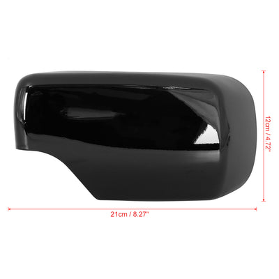 Harfington 2pcs Rearview Mirror Cover for BMW 3 Series E46 318i 320i 325i Car Mirror Covering Cap Exterior Parts Replacement Modification Glossy Black