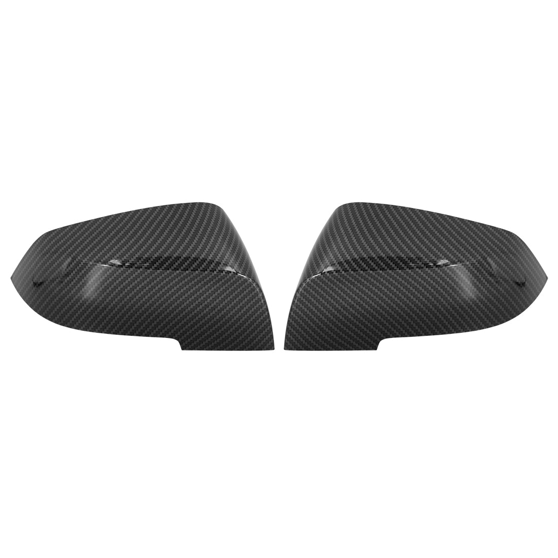 X AUTOHAUX Pair Car Exterior Rear View Mirror Cover Housing Door Wing Mirror Covering Cap Carbon Fiber Pattern for BMW F30 F32 2013-2018