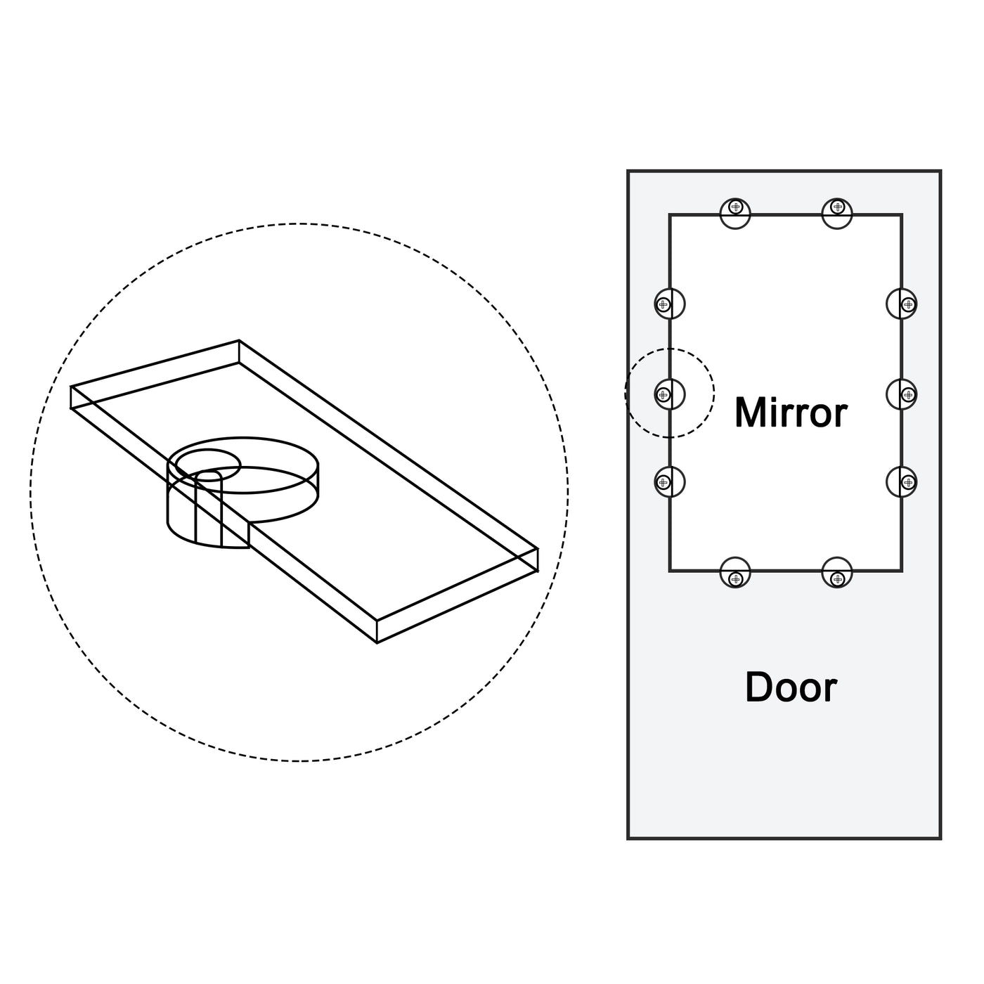 uxcell Uxcell 20Set Glashalter Klemmbefestigung Kit Schrank Türklammern Spiegelhalter mit Schrauben 20mmx11mm für Türen Fenster