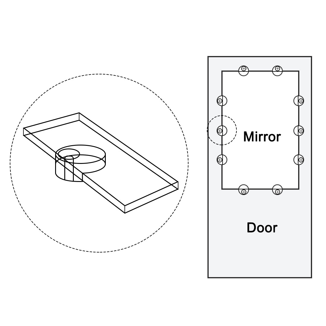 uxcell Uxcell 20Stk.Glashalter Clips Kit Spiegelhalter 13mm Durchmesser Türen, Fenster