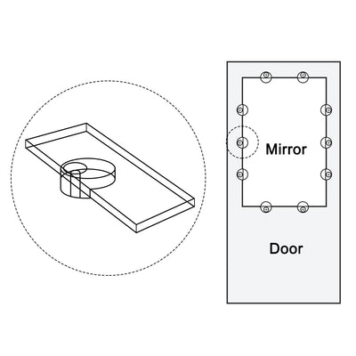 Harfington Uxcell 20Stk.Glashalter Clips Kit Spiegelhalter 13mm Durchmesser Türen, Fenster