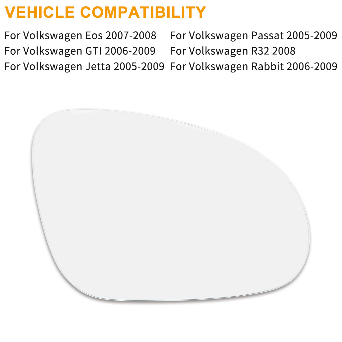 X AUTOHAUX Rechte Seite Rückansicht Ersatz Flügelspiegelglas 7M3857521F