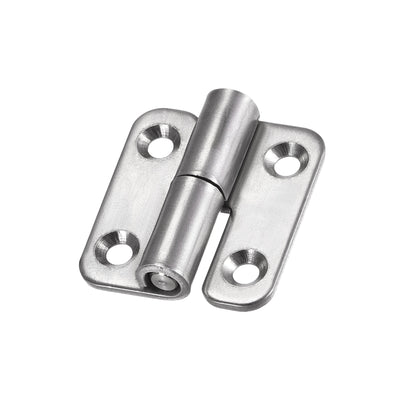 Harfington Uxcell Lift Off Hinge , Left Handedness Mini Stainless Steel Hinge Detachable Slip Joint Small Flag Hinges 37mm Long 33mm Open Width