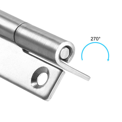 Harfington Uxcell Lift Off Hinge , Right Handedness Mini Stainless Steel Hinge Detachable Slip Joint Small Flag Hinges 50mm Long 36mm Open Width