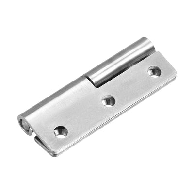 Harfington Uxcell Lift Off Hinge , Left Handedness Mini Stainless Steel Hinge Detachable Slip Joint Small Flag Hinges 64mm Long 37mm Open Width 2pcs