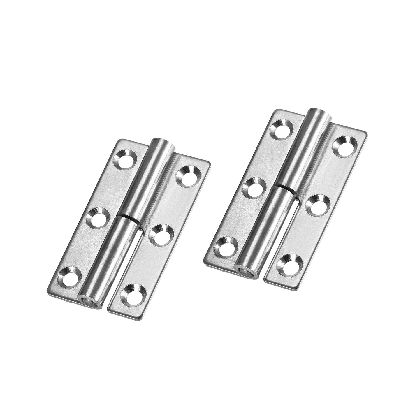 uxcell Uxcell Lift Off Hinge , Left Handedness Mini Stainless Steel Hinge Detachable Slip Joint Small Flag Hinges 64mm Long 37mm Open Width 2pcs