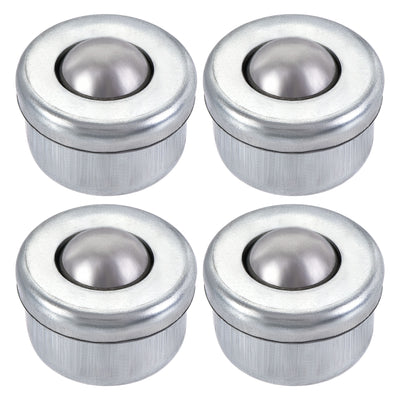 Harfington Uxcell Ball Transfer Bearing Unit 8mm 6.6Lbs Carbon Steel Drop-in Type for Transmission 4pcs