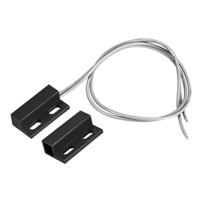 Harfington Uxcell Wired Door Contact Sensor NO Surface Mount Magnetic Reed Switch Black