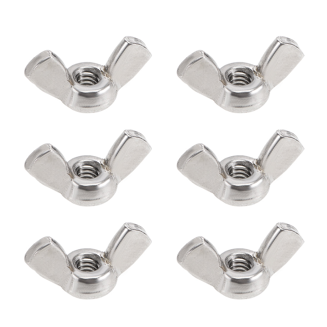 uxcell Uxcell #8-32 Wing Nuts 304 Stainless Steel Shutters Butterfly Nut 6pcs