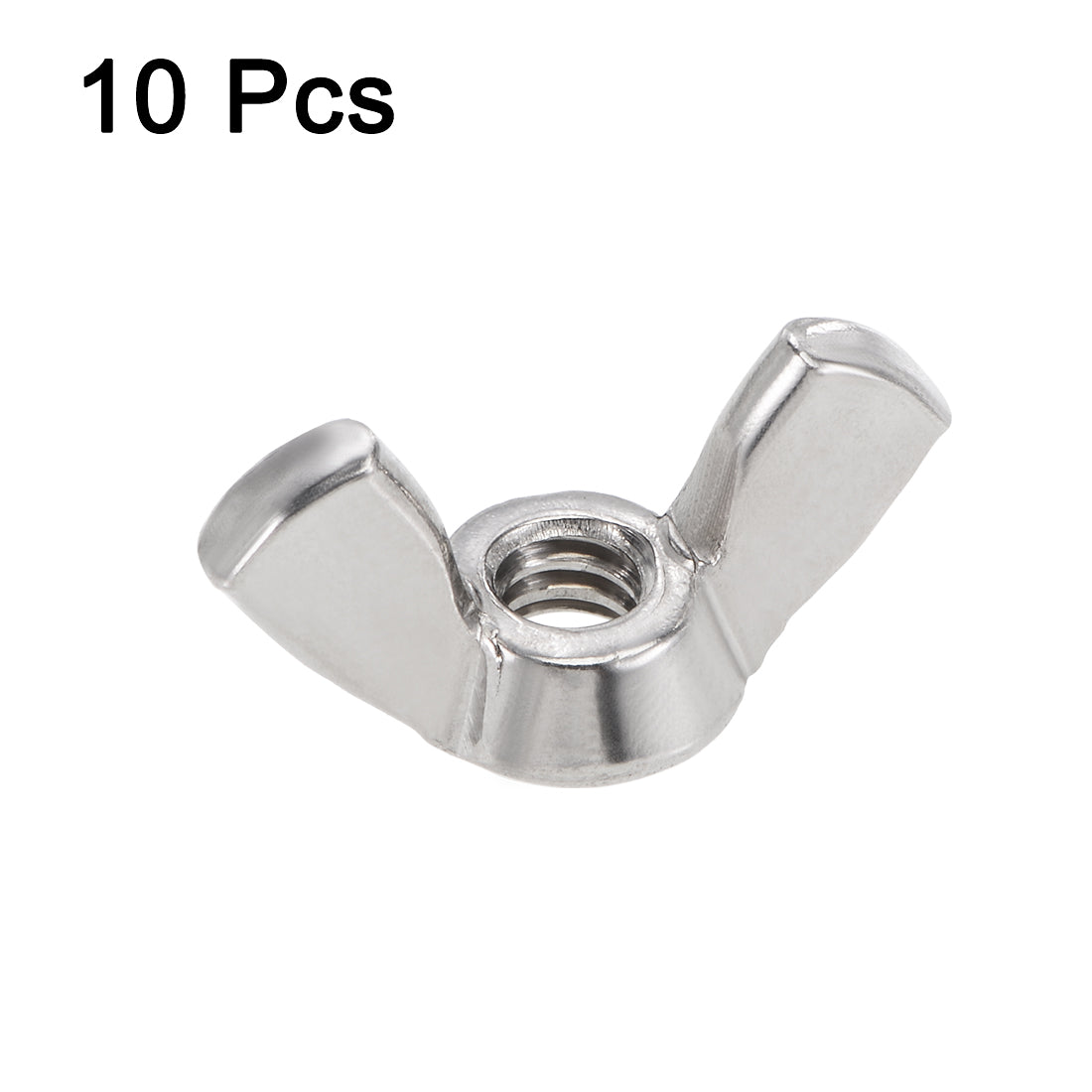 uxcell Uxcell #10-24 Wing Nuts 304 Stainless Steel Shutters Butterfly Nut 10pcs