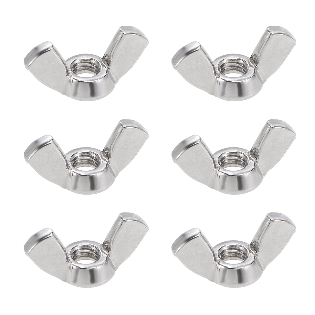 uxcell Uxcell #10-32 Wing Nuts 304 Stainless Steel Shutters Butterfly Nut 6pcs