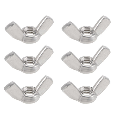 Harfington Uxcell #1/4"-20 Wing Nuts 304 Stainless Steel Shutters Butterfly Nut 6pcs