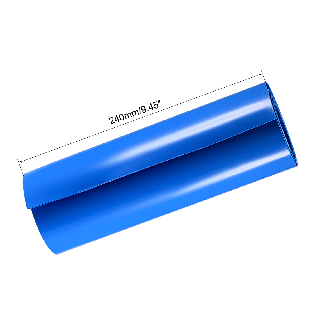 uxcell Uxcell Battery Wrap, 240mm Width 1m PVC Heat Shrink Tube Wraps Blue