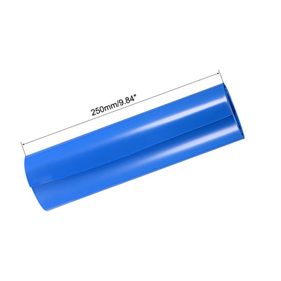 Harfington Uxcell Battery Wrap, 250mm Width 1m PVC Heat Shrink Tube Wraps Blue