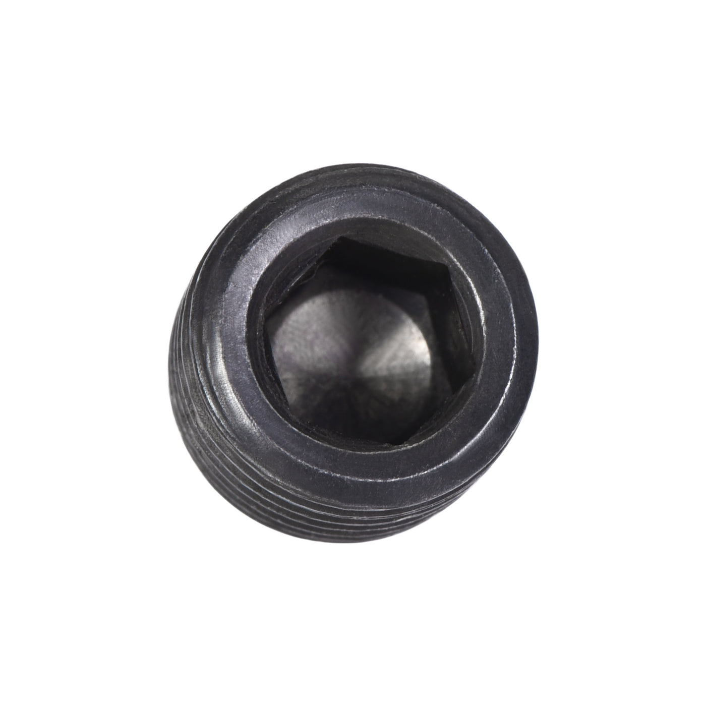 Uxcell Uxcell Carbon Steel Internal Hex Thread Socket Pipe Plug 1/4PT Male Thread Black 20Pcs