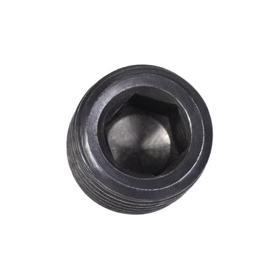 Harfington Uxcell Carbon Steel Internal Hex Thread Socket Pipe Plug 1/4PT Male Thread Black 20Pcs