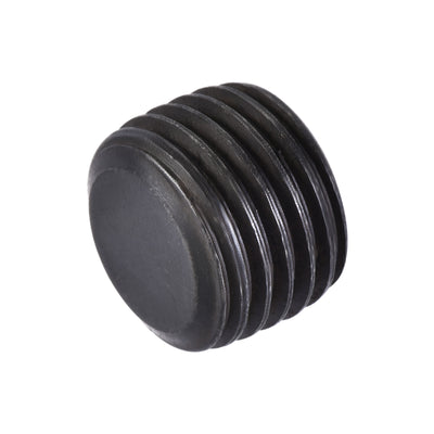 Harfington Uxcell Carbon Steel Internal Hex Thread Socket Pipe Plug M22x1.5 Male Thread Black 5Pcs