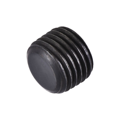 Harfington Uxcell Carbon Steel Internal Hex 1/8NPT Male Thread Socket Pipe Plug Black 20Pcs