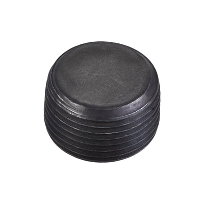 Harfington Uxcell Carbon Steel Internal Hex 1-1/4NPT Male Thread Socket Pipe Plug Black