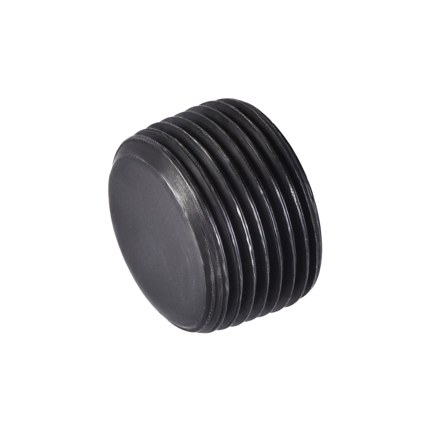 Uxcell Uxcell Carbon Steel Internal Hex 1-1/4NPT Male Thread Socket Pipe Plug Black