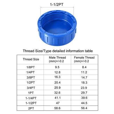 Harfington Uxcell 2PT Pipe Fitting Cap PVC Female Thread Tube Connector Pipes End White