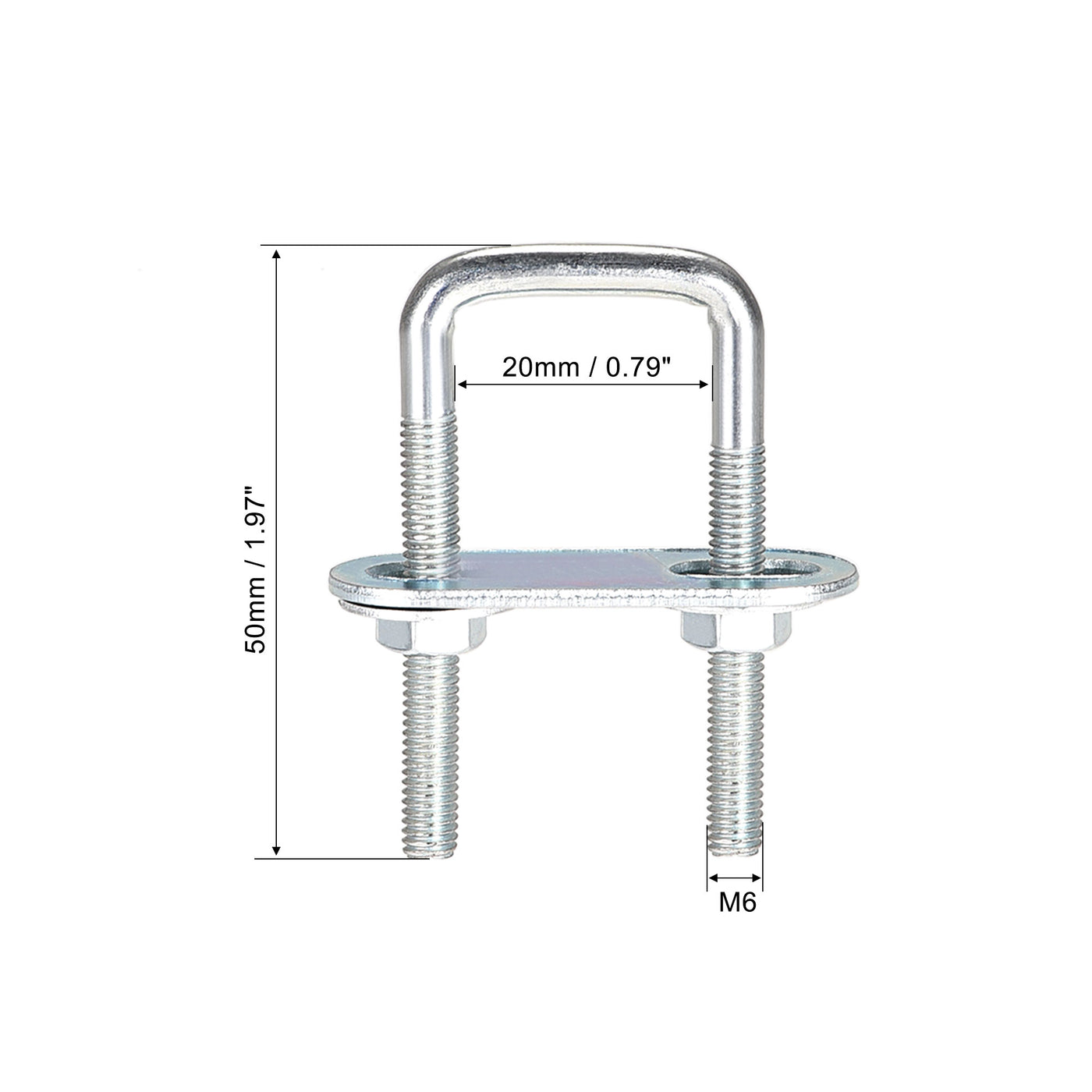 uxcell Uxcell U Bolt, with Nuts Frame Plate Round Washers