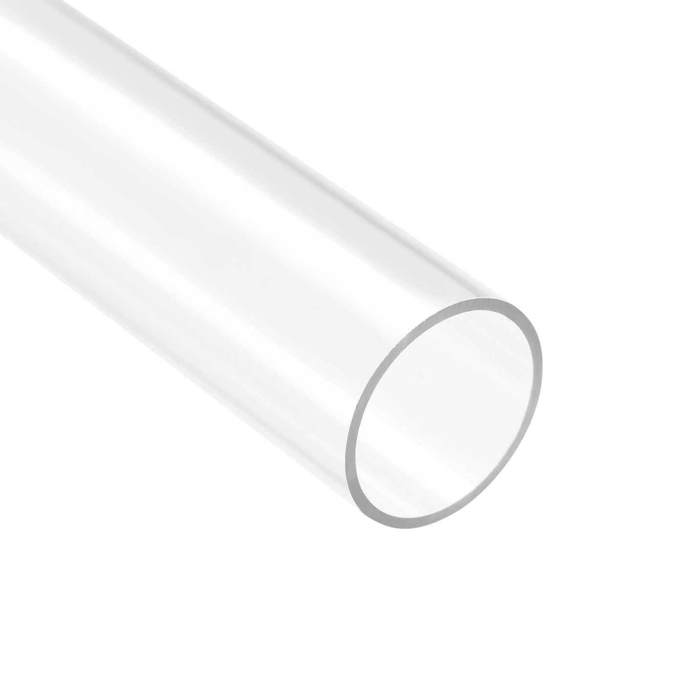 uxcell Uxcell PC Rigid Round Clear Tubing 18mm(0.7 Inch)IDx20mm(0.79 Inch)ODx250mm(0.82Ft) Length Plastic Storage Transparent Tube with Black Lids