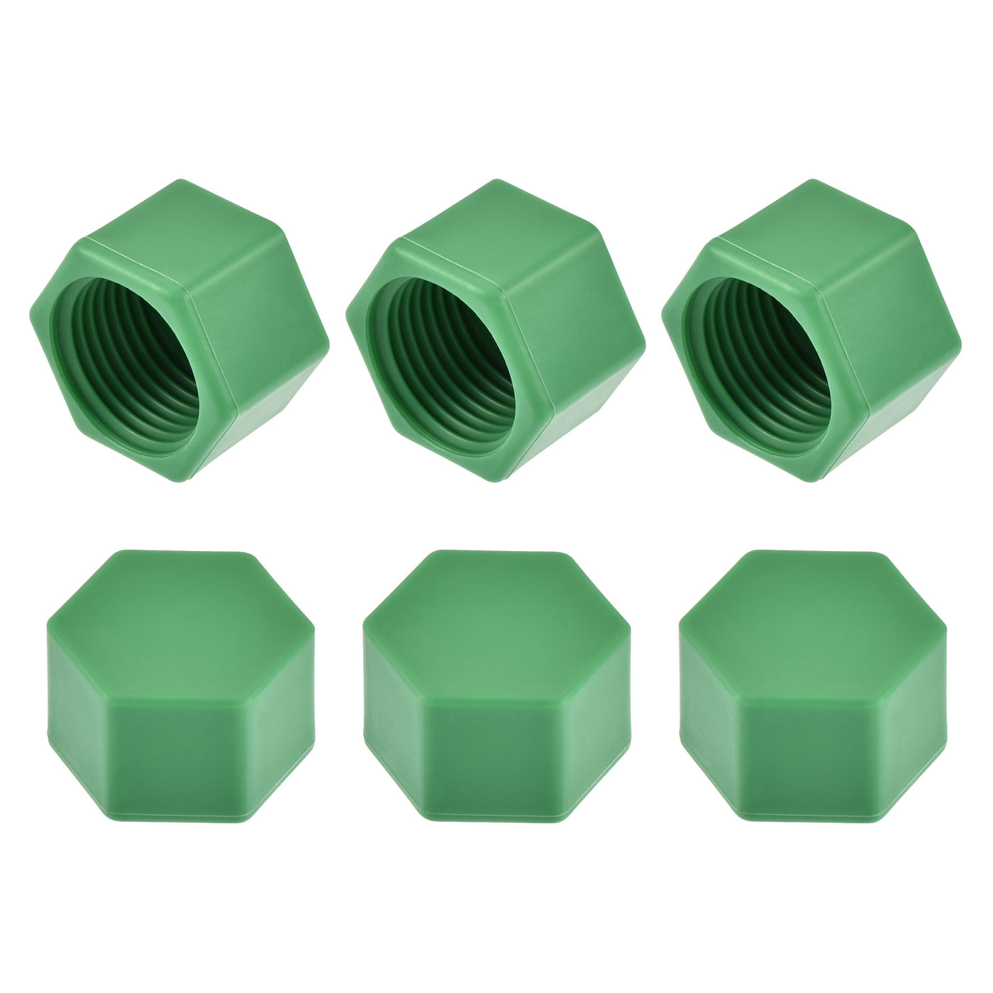 uxcell Uxcell G1/2 Pipe Fitting Cap, PPR Hex Female Thread Hose Connector with Gasket, for Garden and Outdoor Water Pipes End, Green 6Pcs