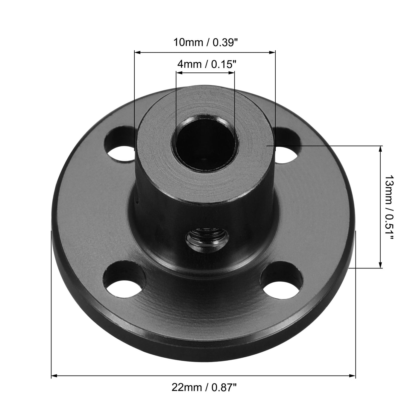 Uxcell Uxcell 3mm Dia H13xD10 Rigid Flange Coupling Motor Shaft Coupler DIY Red