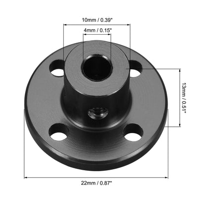 Harfington Uxcell 3mm Dia H13xD10 Rigid Flange Coupling Motor Shaft Coupler DIY Red