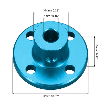 Harfington Uxcell 3mm Dia H13xD10 Rigid Flange Coupling Motor Shaft Coupler DIY Red 2pcs