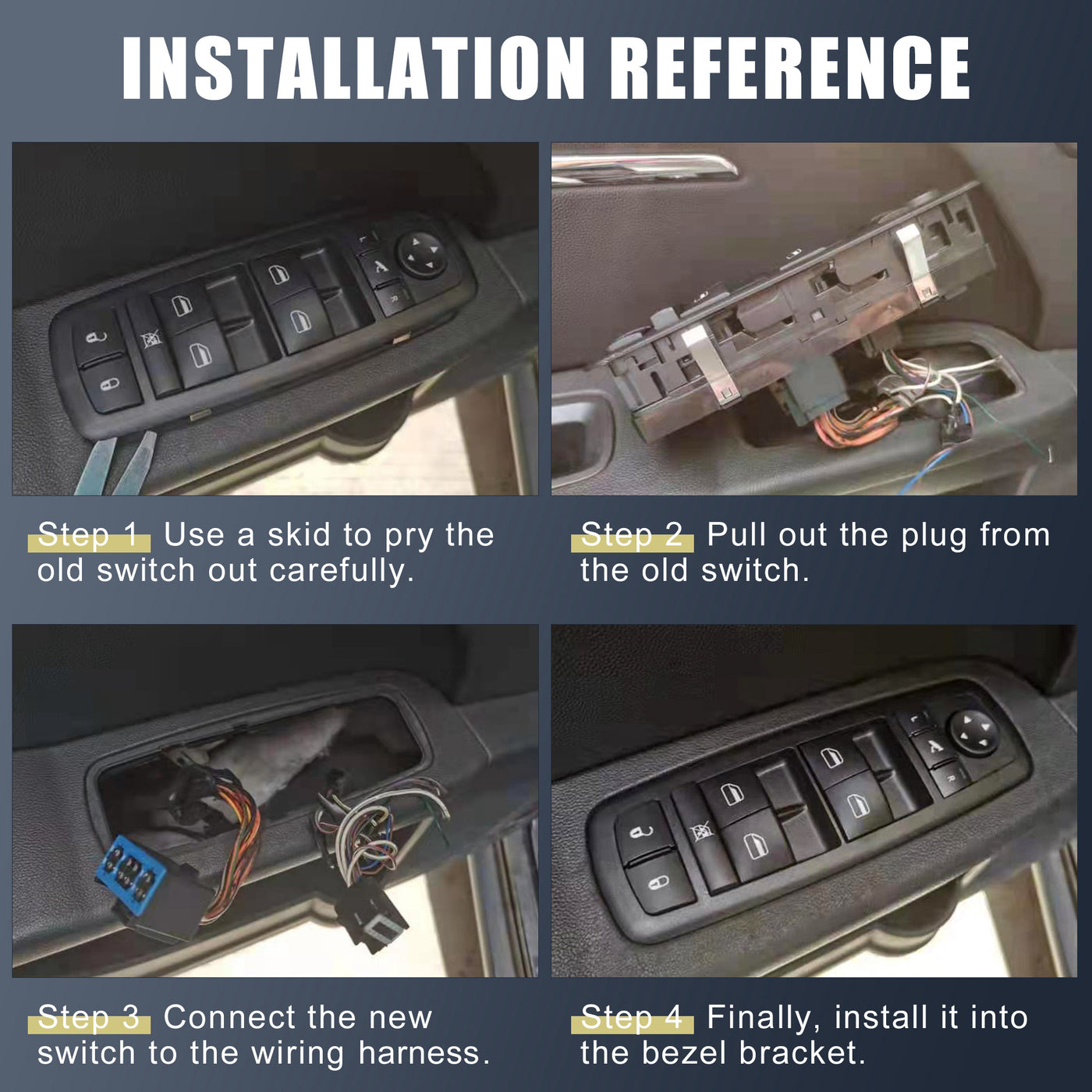 X AUTOHAUX 56009451AC Fensterheber Fensterheberschalter vorne rechts für Jeep Cherokee 1997–2001