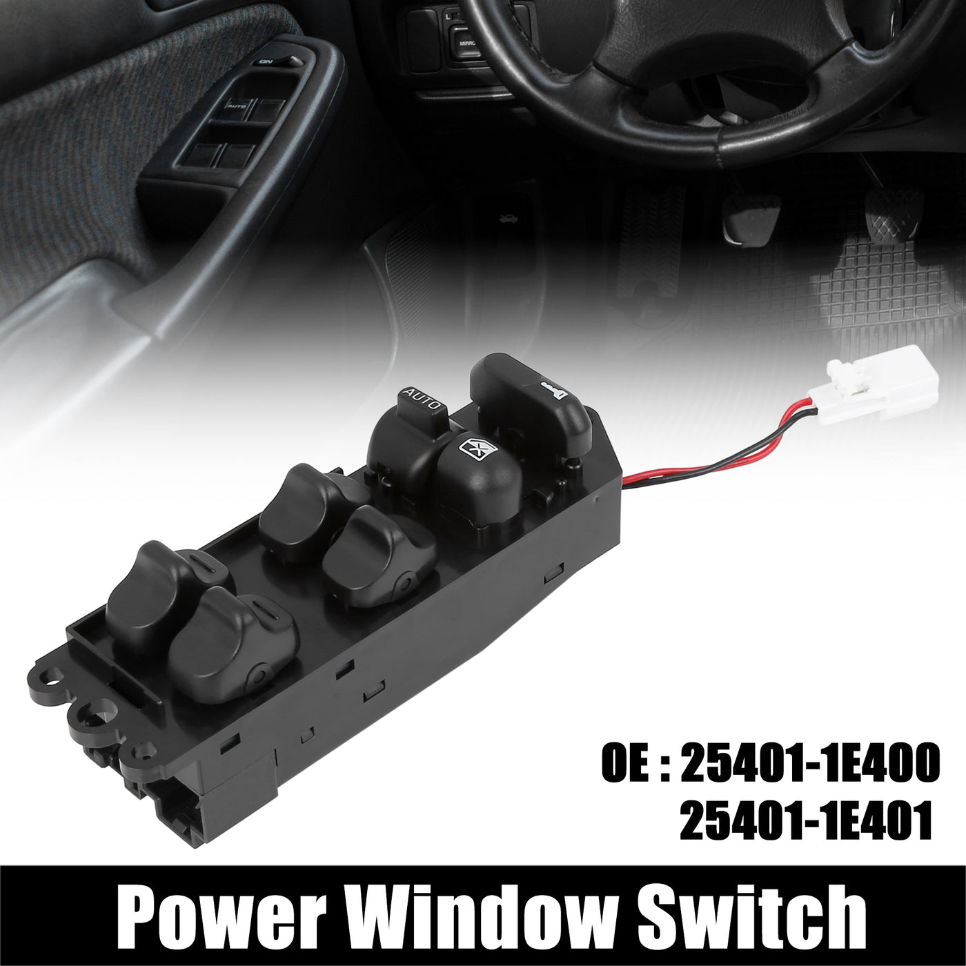 X AUTOHAUX Master Driver Side Power Window Switch 25401-1E400 25401-1E401 Replacement for Nissan Altima 1993-1994