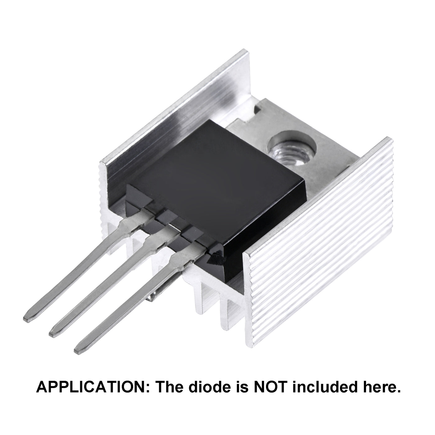 uxcell Uxcell 16x15x10mm TO-220 Aluminum Heatsink for Cooling MOSFET Transistor Diodes with a Support Pin 20pcs