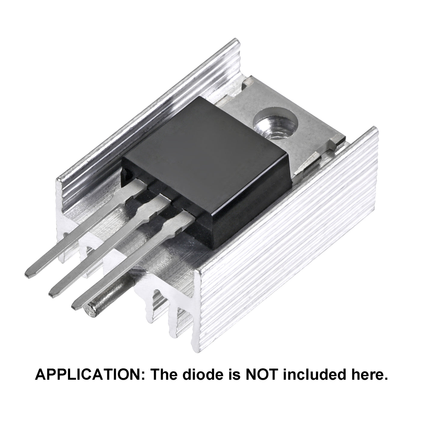 uxcell Uxcell 21x15x10mm TO-220 Aluminum Heatsink for Cooling MOSFET Transistor Diodes with a Support Pin 10pcs