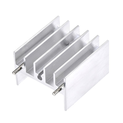 Harfington Uxcell 25x23x16mm TO-220 Aluminum Heatsink for Cooling MOSFET Transistor Diodes with 2 Support Pin Silver Tone 20pcs