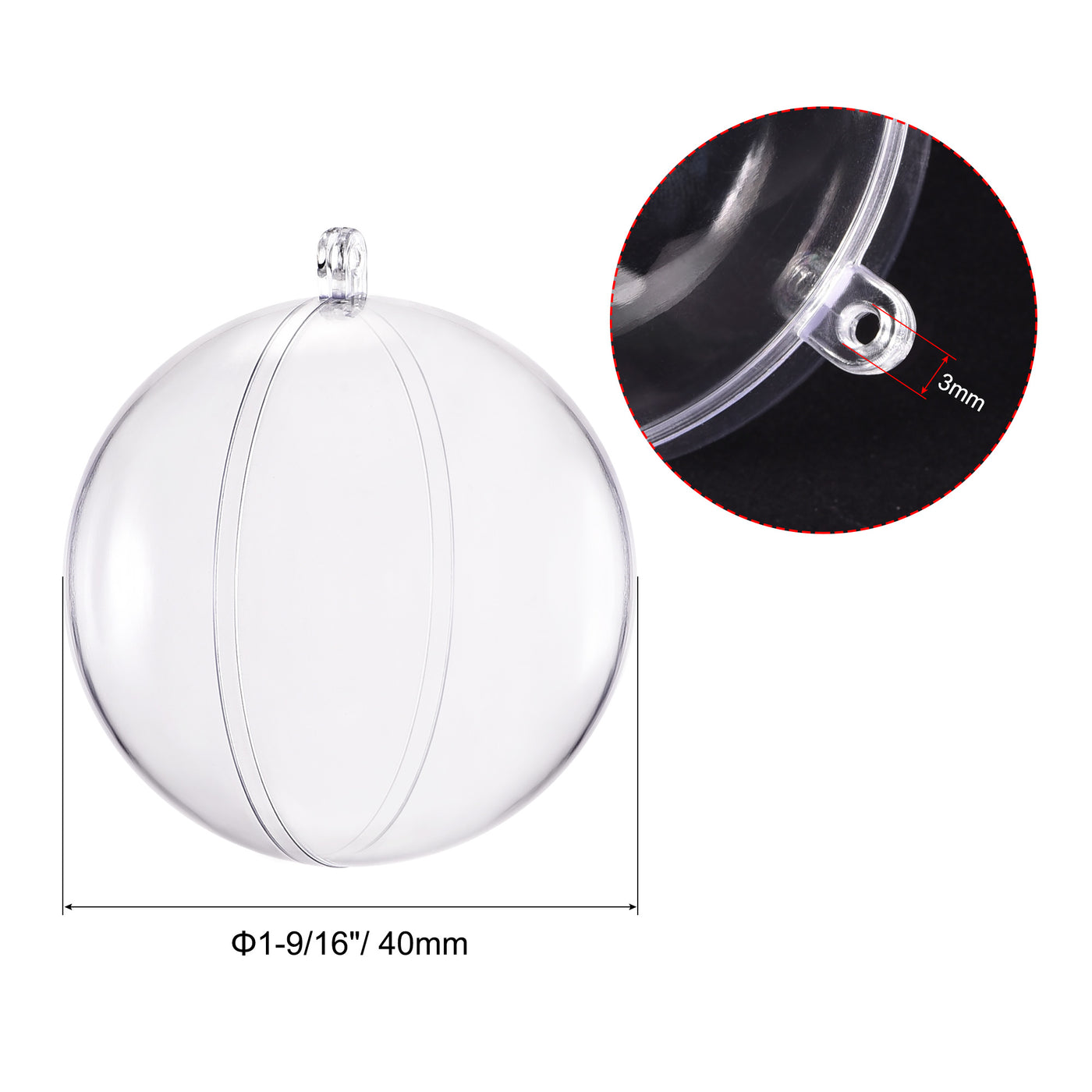 uxcell Uxcell Plastic Ornaments Ball Acrylic