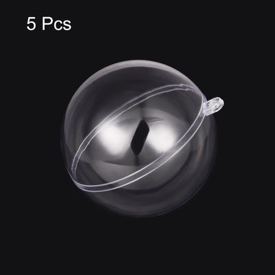 Harfington Uxcell 5pcs 90mm Clear Plastic Ornaments Ball