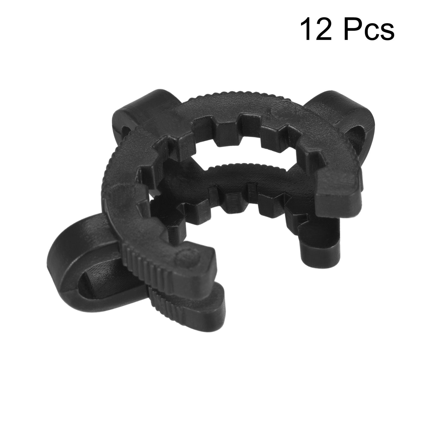 uxcell Uxcell Lab Joint Clip Plastic Clamp Mounting Clips for 14/20 or 14/35 Glass Taper Joints Laboratory Connector Black 12Pcs