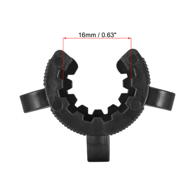 Harfington Uxcell Lab Joint Clip Plastic Clamp Mounting Clips for 14/20 or 14/35 Glass Taper Joints Laboratory Connector Black 12Pcs